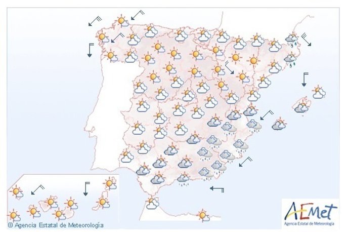 Meteorología prevista para el sábado 5 de septiembre