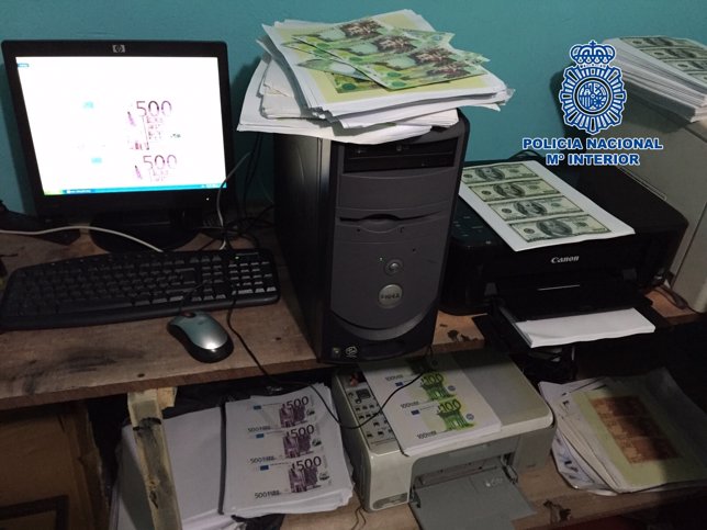 La Policía desmantela una red de falsificación de billetes en Colombia