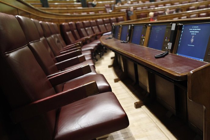 El hemiciclo del Congreso de los Diputados vacío