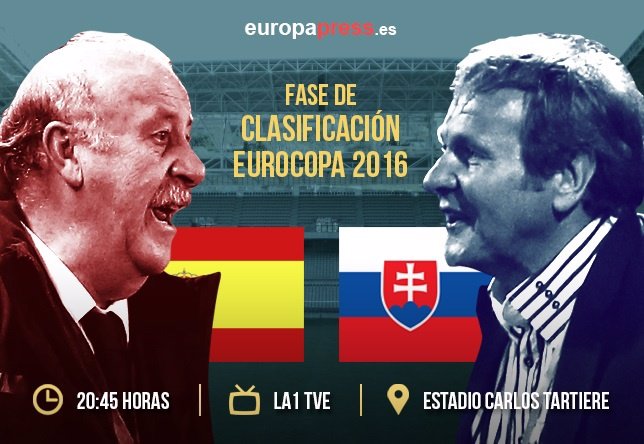 Horario y donde ver España-Eslovaquia clasificación eurocopa 2016