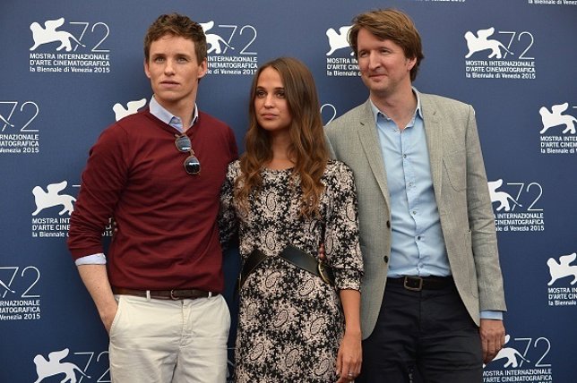 Eddie Redmayne, Alicia Vikander y Tom Hooper en Venecia por 'La chica danesa'