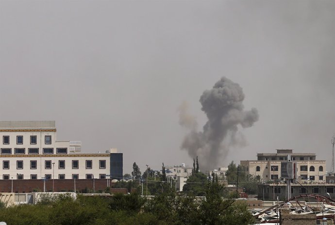 Bombardeos de la coalición saudí sobre Saná