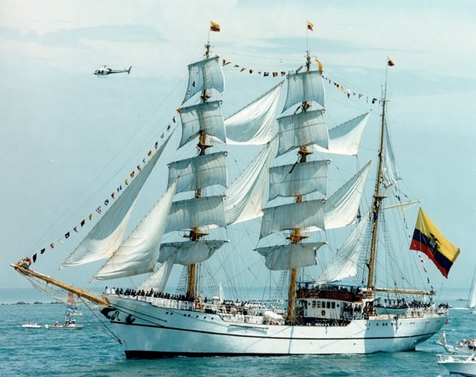 El buque escuela ecuatoriano Guayas