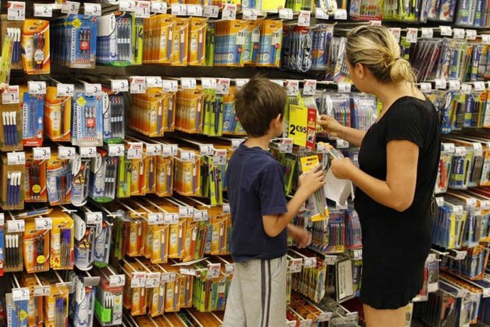 Compras para la vuelta al cole. Material escolar. 