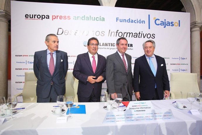 Juan Espadas, durante el desayuno de Europa Press Andalucía