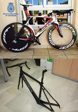 Cuadro recuperado de una bici robada en Córdoba