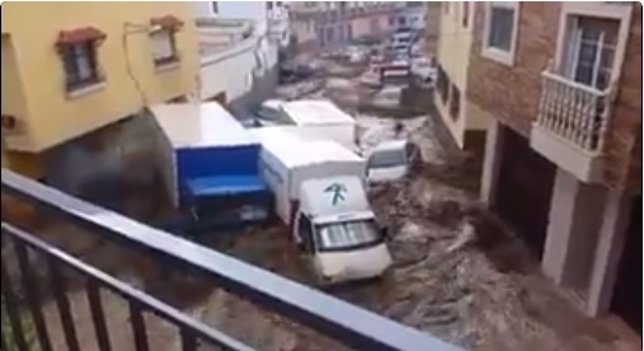 Imágenes de la riada en Adra