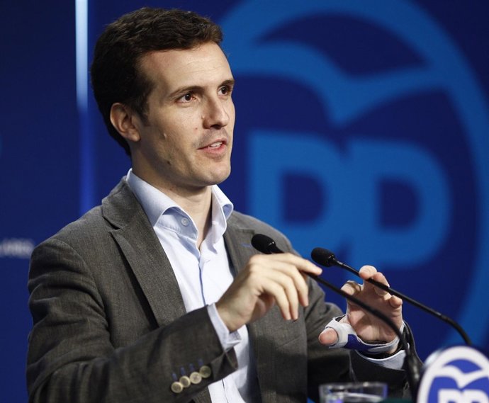Pablo Casado tras la reunión del Comité Ejecutivo Nacional del PP