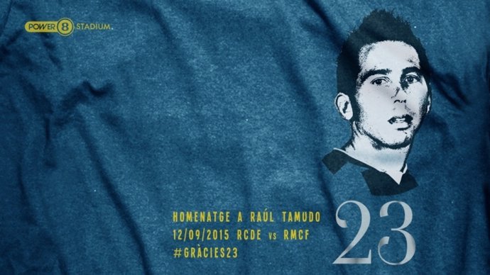 Cartel homenaje a Raúl Tamudo