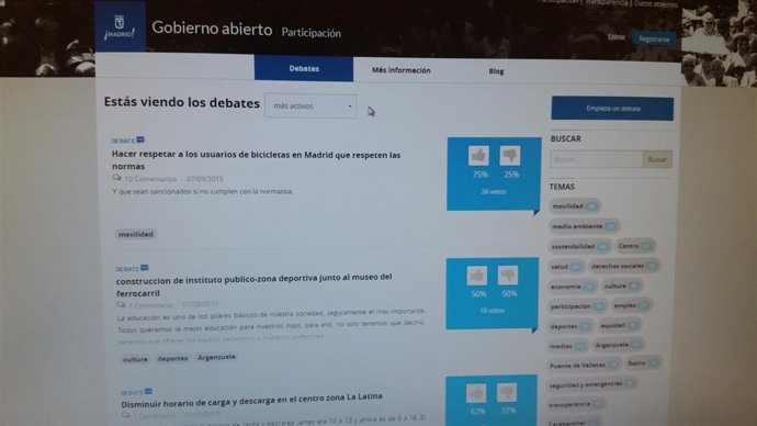 Web de debates municipales