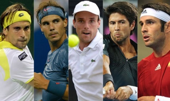 Ferrer, Nadal, Bautista, Verdasco y Marrero, equipo de Copa Davis