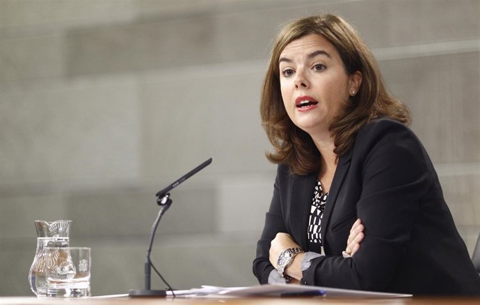 Soraya Santamaría tras el Consejo de Ministros