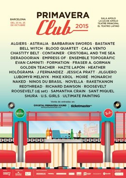 Primavera Club 2015 cartel