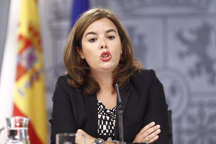 Soraya Santamaría tras el Consejo de Ministros