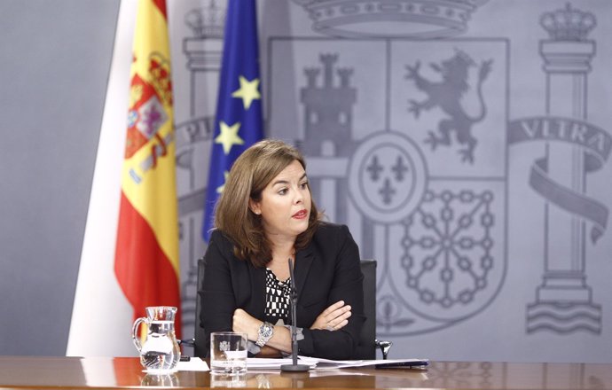 Soraya Santamaría tras el Consejo de Ministros