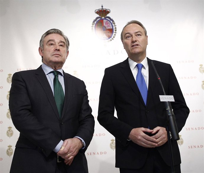 Alberto Fabra y José Manuel Barreiro en el Senado