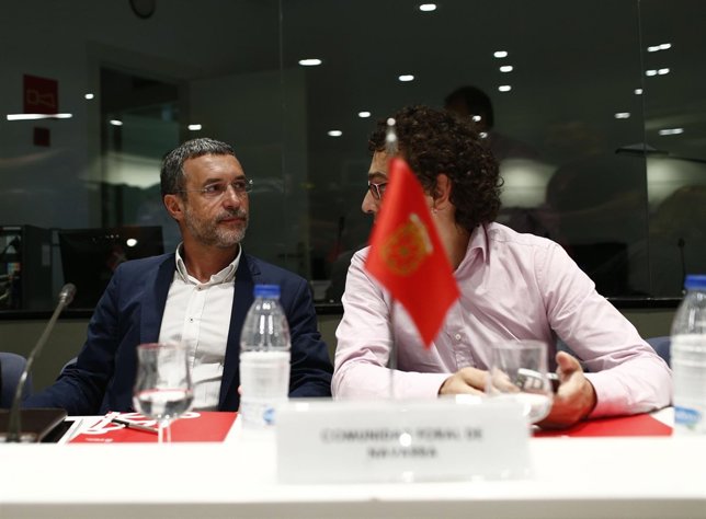 Miguel Laparra en una reunión en Madrid.