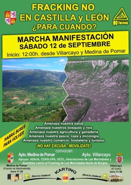 Cartel de la marcha contra el fracking