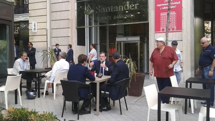 Rajoy con Xavier García Albiol y Pablo Casado