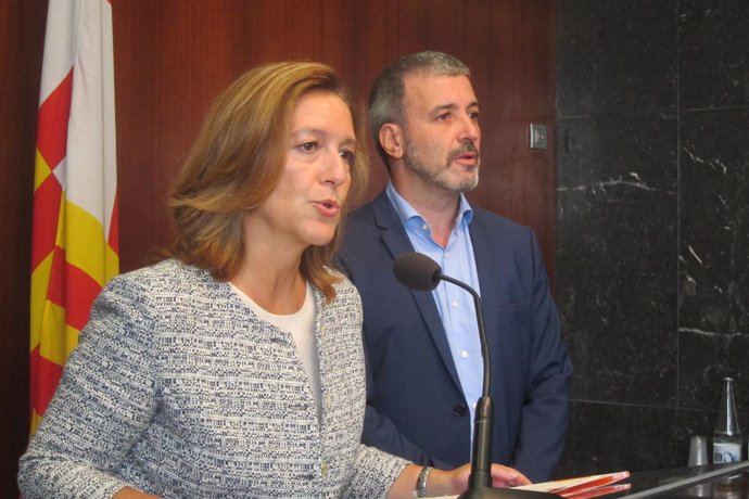 Carina Mejías (C's) y Jaume Collboni (PSC)