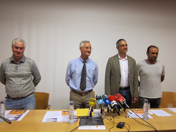 Atanasio Pandiella, Eugenio Santos, Xosé Bustelo y Alberto Martín Pendás