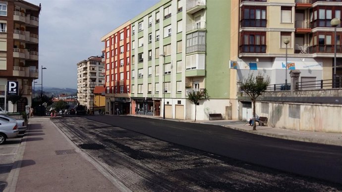 Inicio de los trabajos de asfaltado de la calle Díaz Pimienta