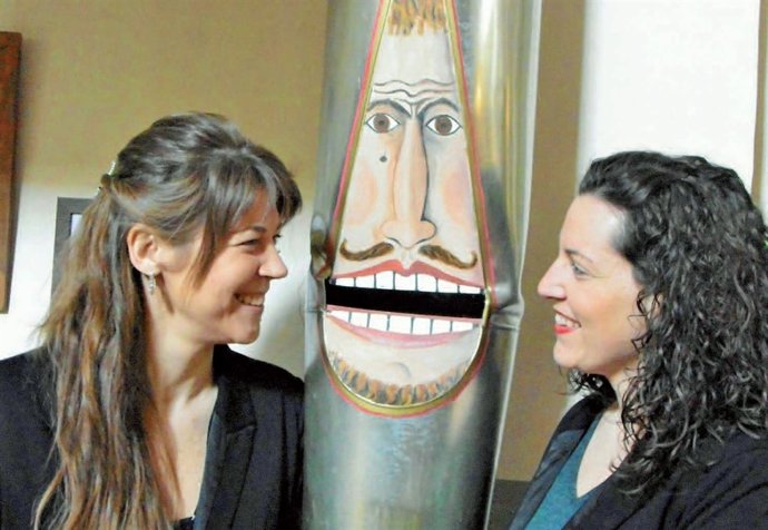 Las organistas Ana Aguado y Ana B. García .