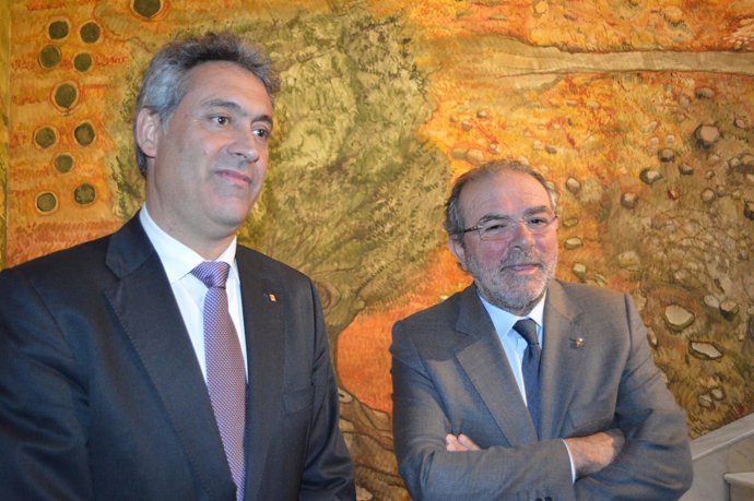 Conseller de Agricultura J.Ciuraneta; pte.Diputació de Lleida J.Reñé
