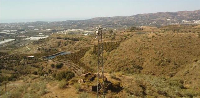 Torre eléctrica en Vélez-Málaga que es un peligro para las aves