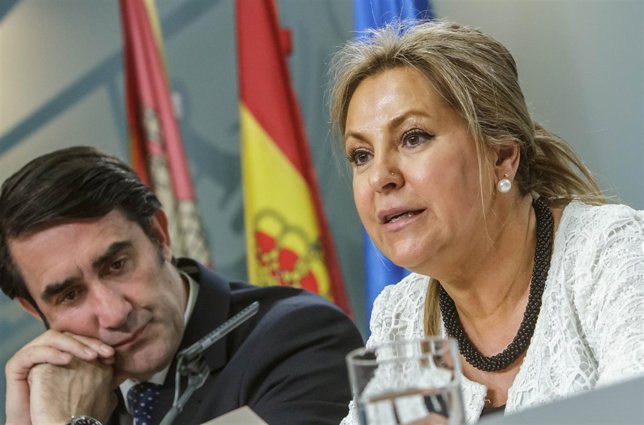 Rosa Valdeón tras el Consejo de Gobierno