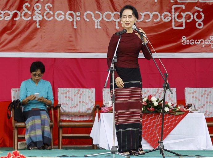La opositora birmana Aung San Suu Kyi