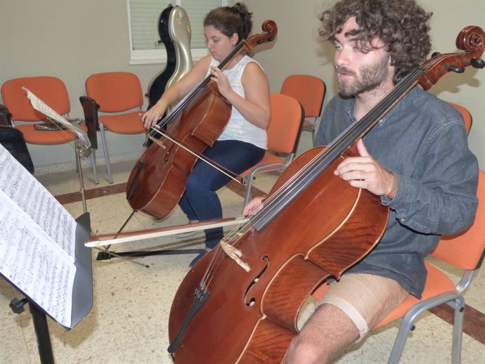 Jóvenes músicos JOPMA en La Noria