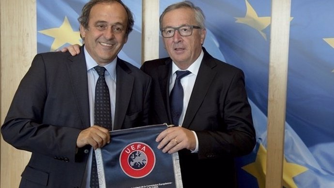 Platini se reúne con el presidente de la CE, Jean Claude Juncker