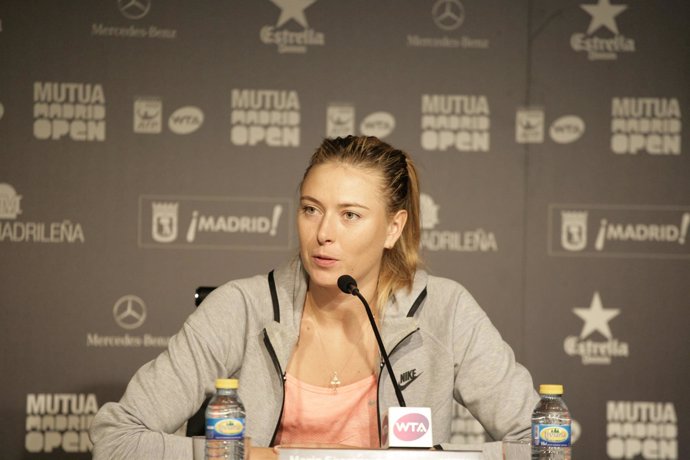 María Sharápova, Master de tenis de Madrid, rueda de prensa 
