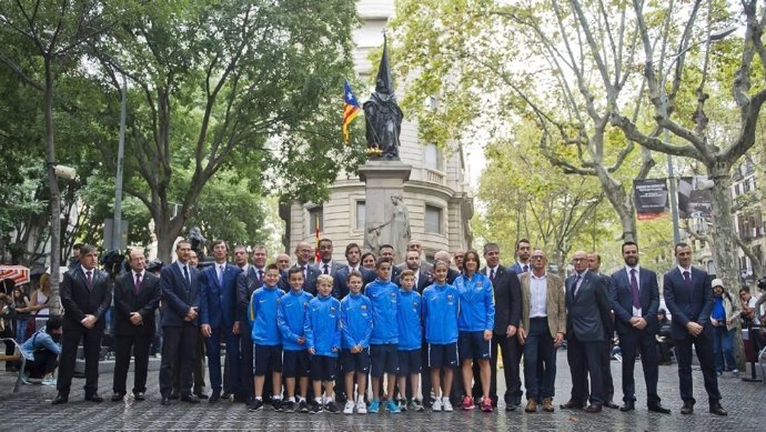 El FC Barcelona celebra la Diada de Catalunya