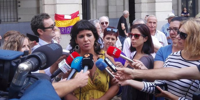 Teresa Rodríguez, hoy ante los medios