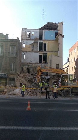 Edificio derrumbado en Tetuán