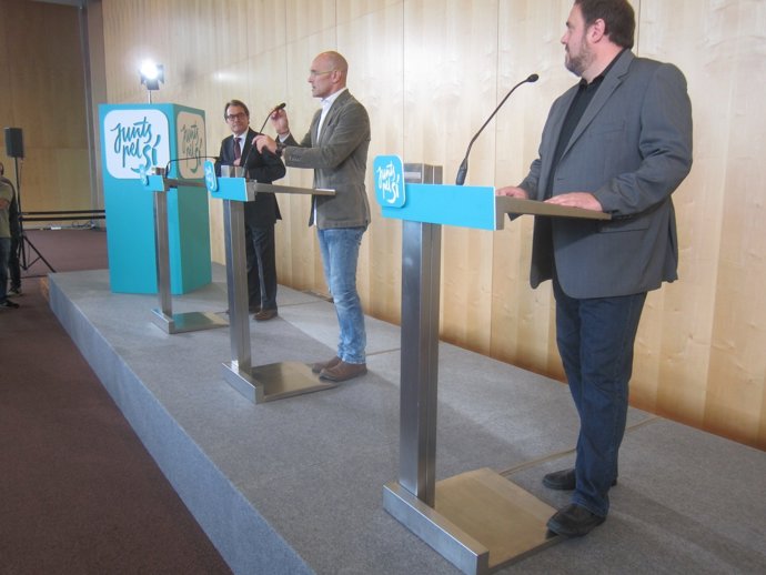 Encuentro con medios internacionales de Junts pel Sí por la Diada