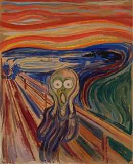 Adaptación de 'El grito', de Munch, que puede verse en el CDAN en Huesca