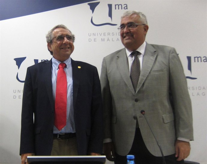 Rector de UMA José Ángel Narváez y consejero Economía Ramírez de Arellano