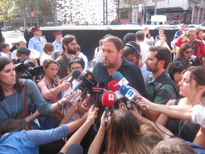 Presidente de ERC, O.Junqueras (Junts pel sí) en la Via Lilure