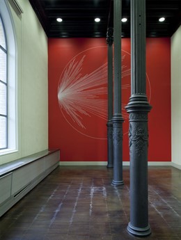 Parte del trabajo 'Mural rojo #6 y Mural azul #6', de Roberto Coromina