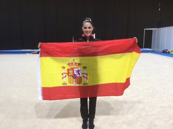 La gimnasta Carolina Rodríguez tras conseguir el billete olímpico
