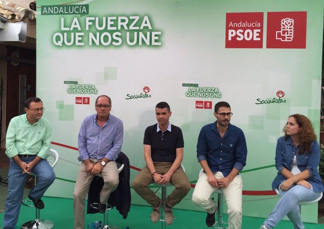 Heredia, Cornejo, Bernal y Durán, PSOE, en Escuela de Verano de JSA en Marbella