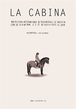 Cartel de la octava edición del festival de mediometrajes La Cabina