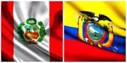 Banderas de Perú y Colombia