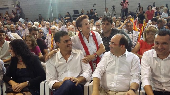 Pedro Sánchez (PSOE) M.Iceta, Ò.Ordeig (PSC)