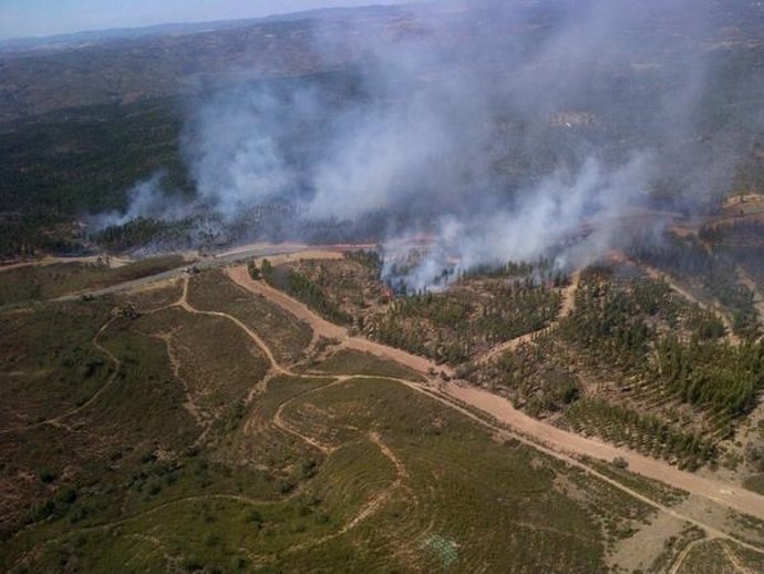 Incendio en Zalamea la Real (Huelva