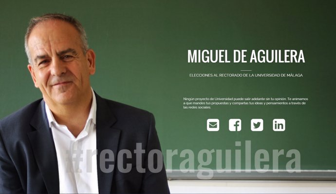 Miguel de Aguilera, precandidato a rector de la UMA