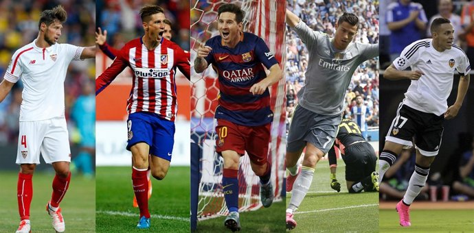 Montaje Champions 2015 con Messi, Torres y Cristiano Ronaldo